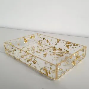 Bacs plexi à paillettes